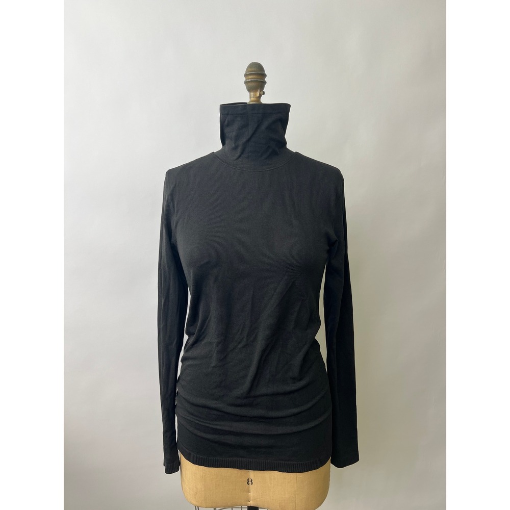 Lululemon Pullover Black Ribbed Turtleneck Long Sleeve Top Size 10
